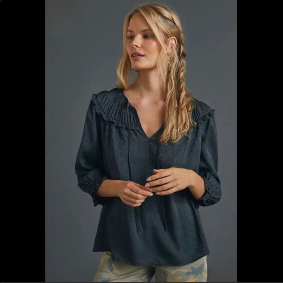 REVOLVE Anthropologie Current Air Southwark Shirred Top - Picture 4 of 13